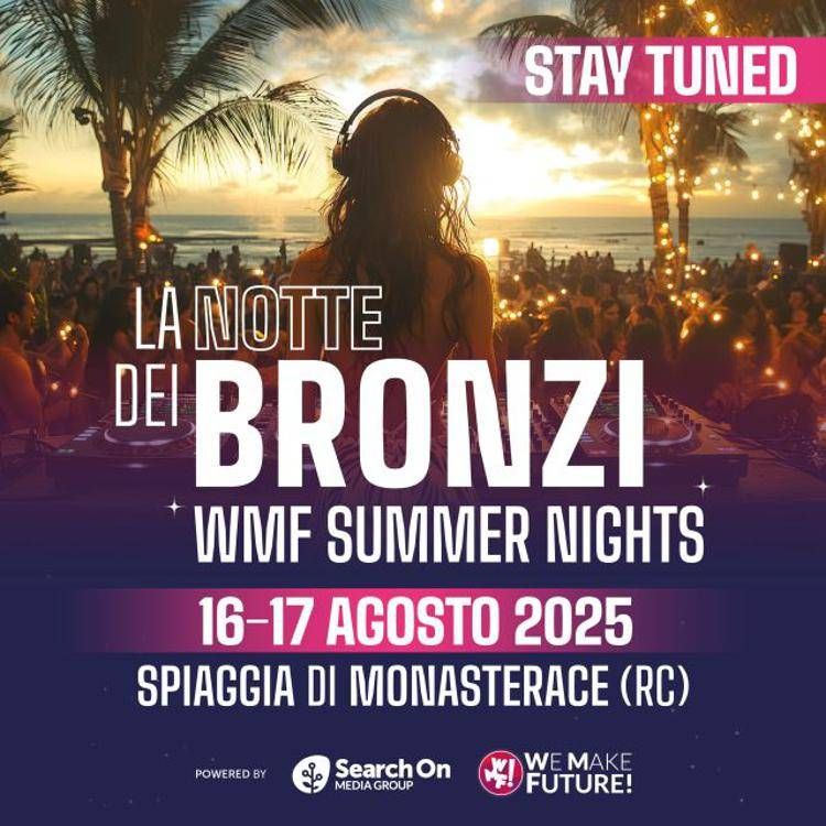 Arriva WMF Summer Nights, il festival musicale estivo di We Make Future: tappa in Calabria a Monasterace (RC) con “La Notte dei Bronzi”.