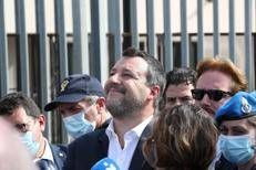 Matteo Salvini durante il processo Open Arms a Palermo - Fotogramma /Ipa