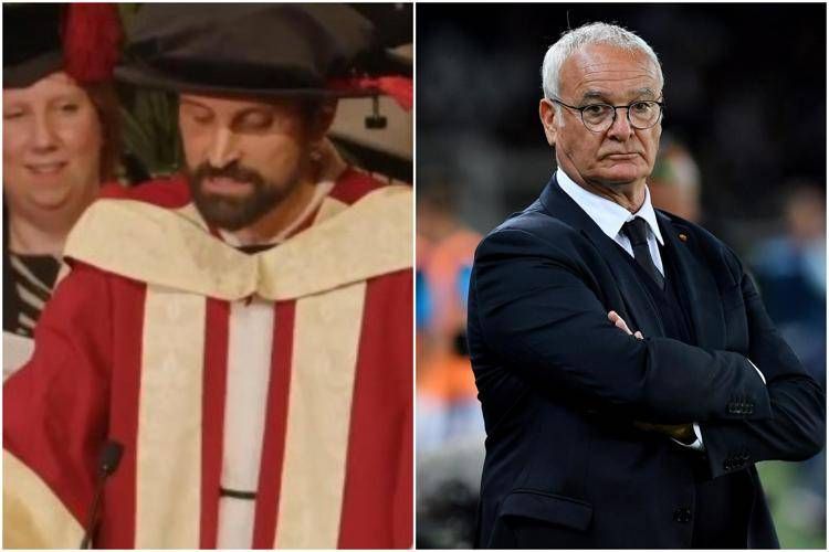 Il frontman dei Kasabian e Claudio Ranieri - X e Ipa/Fotogramma