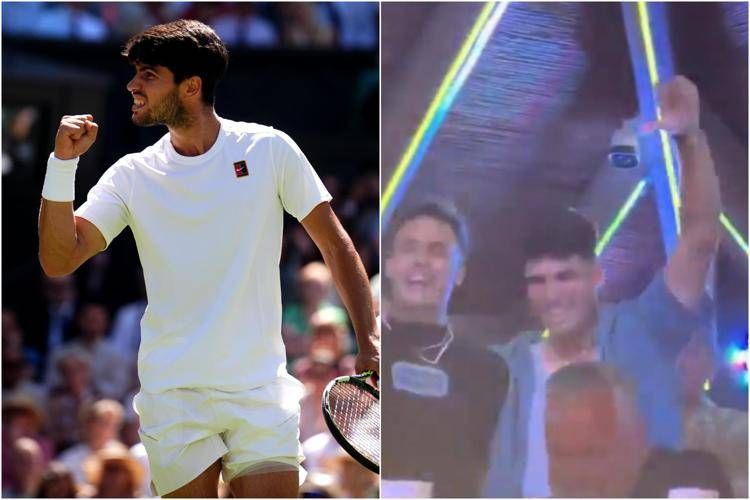 Carlos Alcaraz a Wimbledon e in discoteca - Ipa/Fotogramma e X
