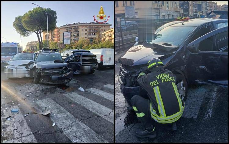 L'incidente, foto dei vigili del fuoco