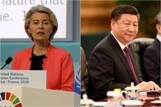 Ursula von der Leyen e Xi Jingping - Ipa/Fotogramma