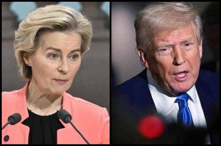 Von der Leyen e Donald Trump (Afp)