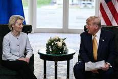 Von der Leyen e Trump
