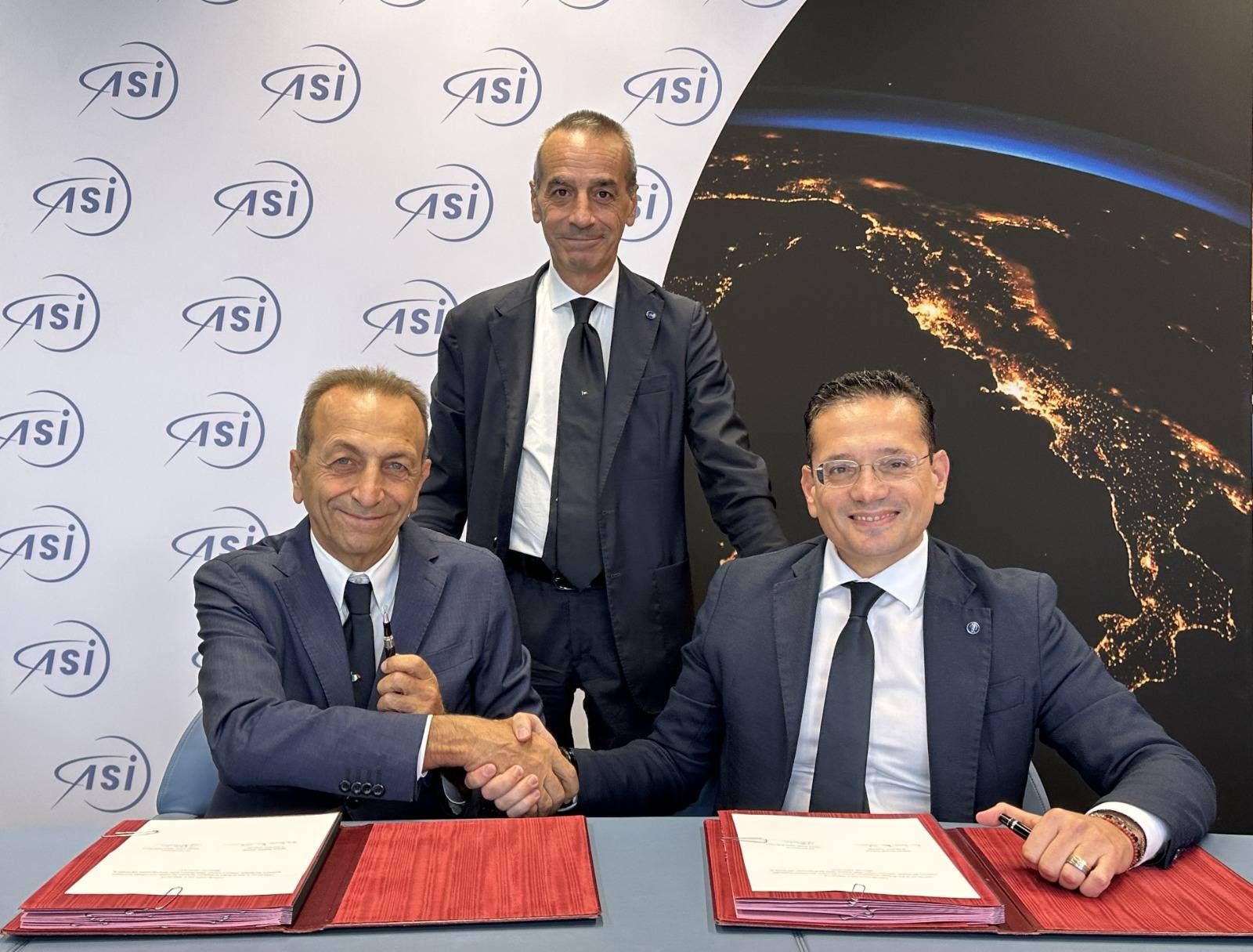 giampiero di paolo ad thales alenia space italia teodoro valente presidente asi luca salamone direttore generale asi