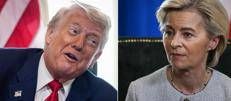 Donald Trump e Ursula von der Leyen - Afp