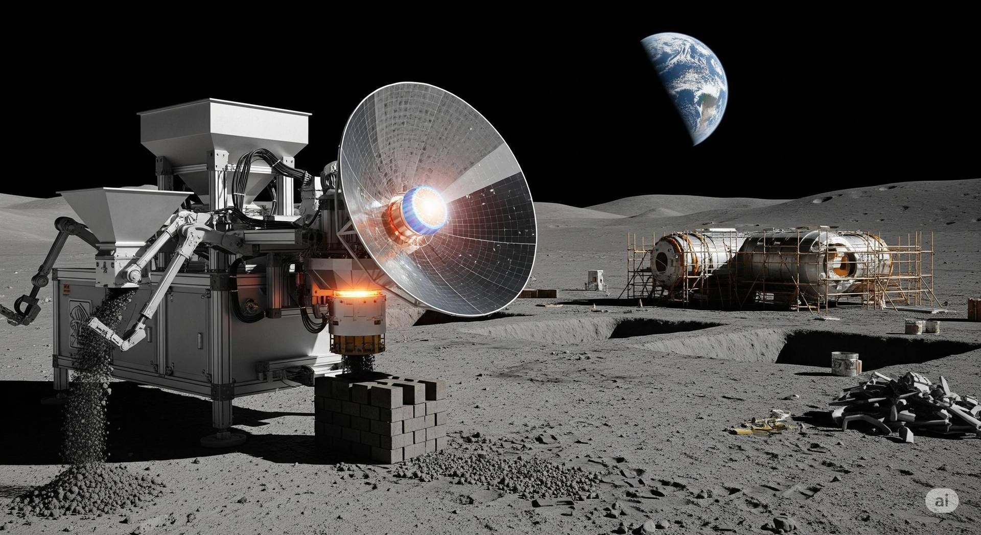 La Cina rivoluzione l'edilizia spaziale con la stampante 3D di mattoni lunari