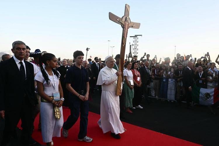 Papa Leone XIV a Tor Vergata (Afp)