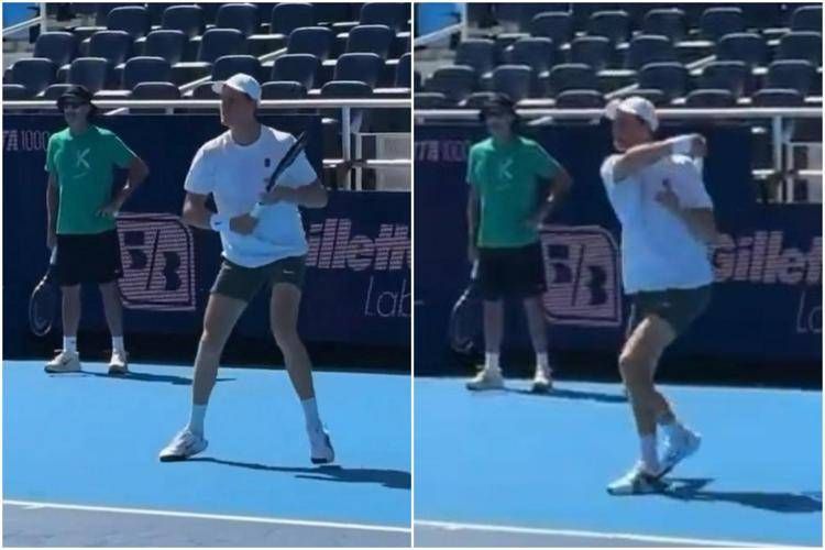 Sinner, allenamenti a Cincinnati. E c'è anche Cahill