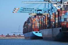 Container a Los Angeles (Afp)