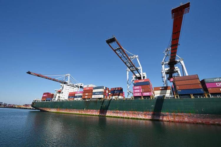 Container a Los Angeles (Afp)