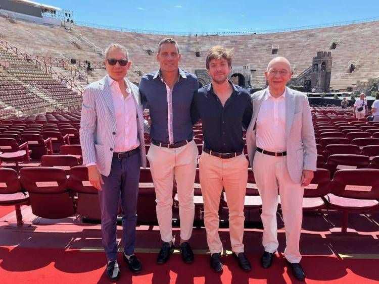 Da sinistra: Francesco Ommassini, Stefano Trespidi, Michele Spotti e Roberto Gabbiani