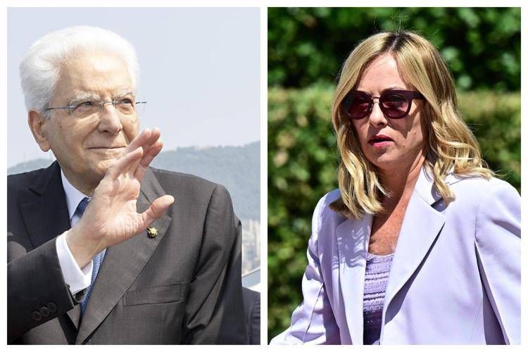 Sergio Mattarella e Giorgia Meloni - Ipa/Afp