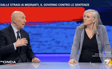 Paolo Mieli e Giovanna Botteri - Frame da La7