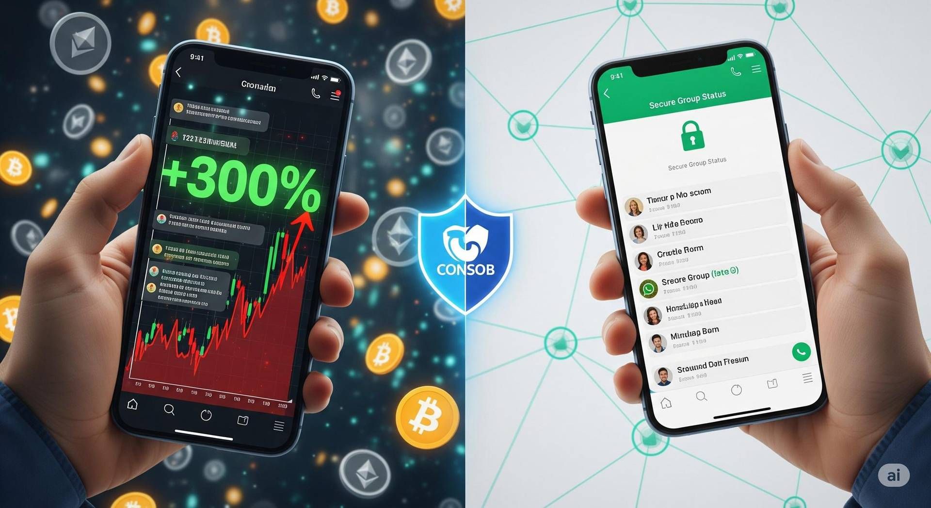 Consob blocca truffa WhatsApp, l'App si aggiorna per la sicurezza