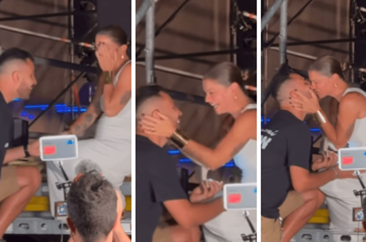 Alessandra Amoroso, sorpresa a fine concerto: la proposta di matrimonio di Valerio