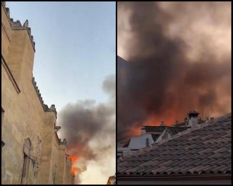 Spagna, maxi incendio nella Moschea-Cattedrale di Cordova - Video
