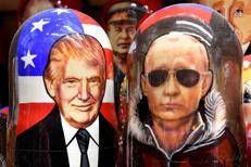 Trump e Putin, gadget in vendita a Mosca - Afp