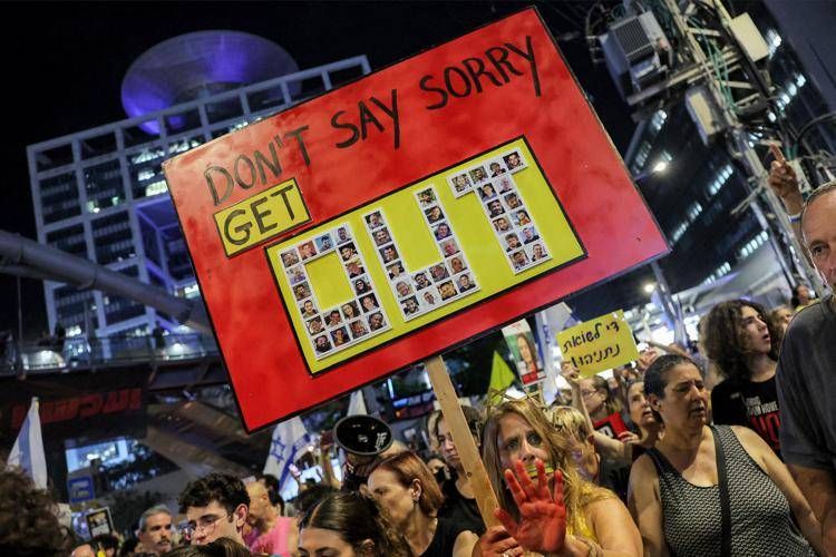 Israele, manifestazione a Tel Aviv per gli ostaggi e contro il piano del governo su Gaza - Afp