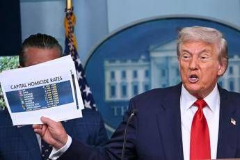Trump annuncia le misure anti crimine per Washington: 