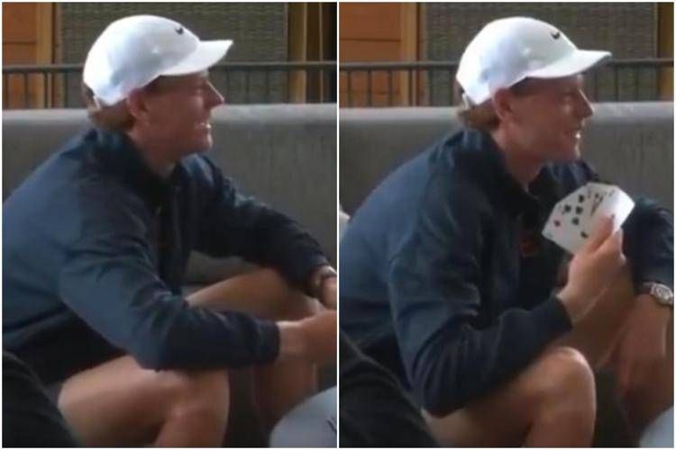 Partita sospesa a Cincinnati, Sinner gioca... a carte