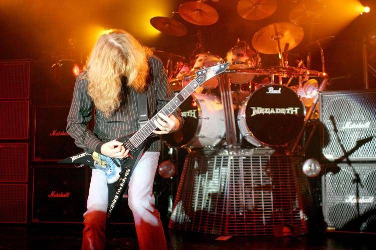 Megadeth in concerto, il frontaman Dave Mustaine - Fotogramma /Ipa