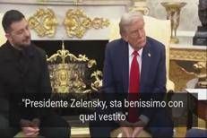 Zelensky e i complimenti di Trump per il vestito - Video