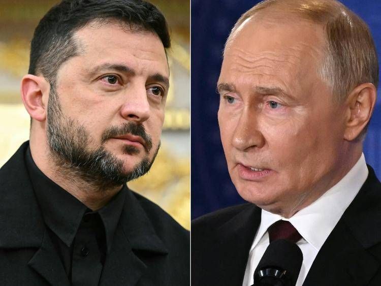 Zelensky e Putin - Afp