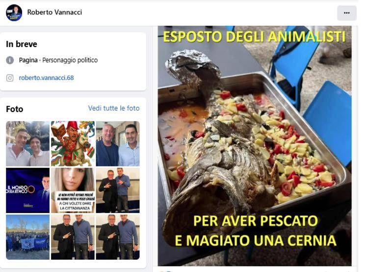 Vannacci posta foto cernia al forno: "Animalisti denunciatemi, l'ho anche mangiata"