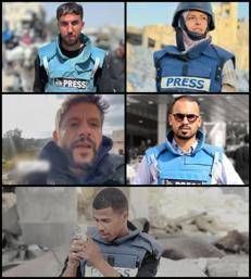I cinque giornalisti uccisi (da sinistra a destra <span id=