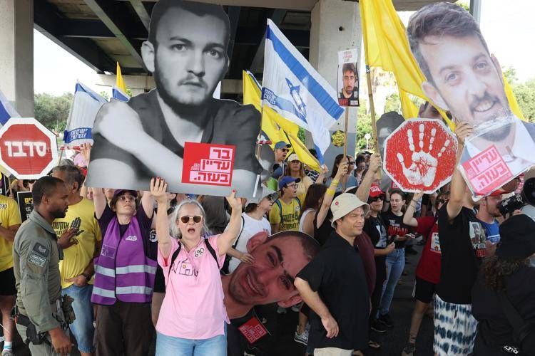 Le proteste di oggi in Israele - Afp
