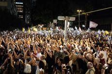 La manifestazione a Tel Aviv (Afp)