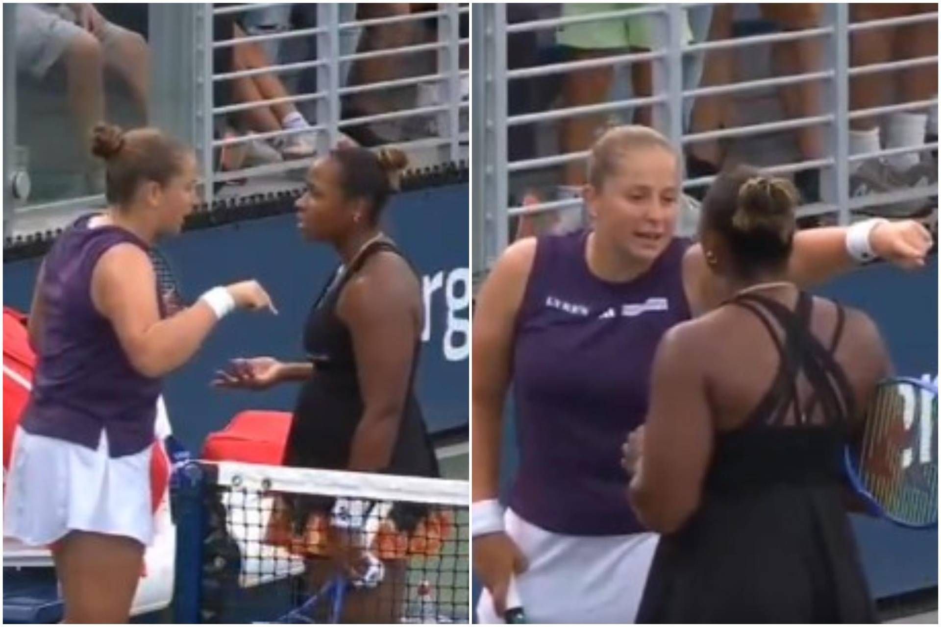 Brawl, Lite Ostapenko-Townsend'in videosu olan ABD Açık 2025'e dokundu