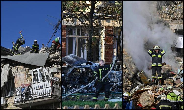 Distruzione a Kiev (Afp)