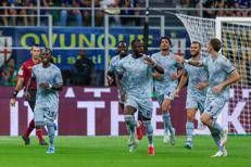 L'esultanza dell'Udinese dopo l'1-1 - Fotogramma/IPA