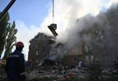 Attacco a Kiev (Afp)