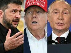 Volodymyr Zelensky, Donald Trump, Vladimir Putin (Afp)