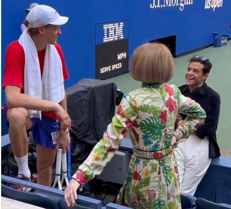 Jannik Sinner, Anna Wintour e Rami Malek