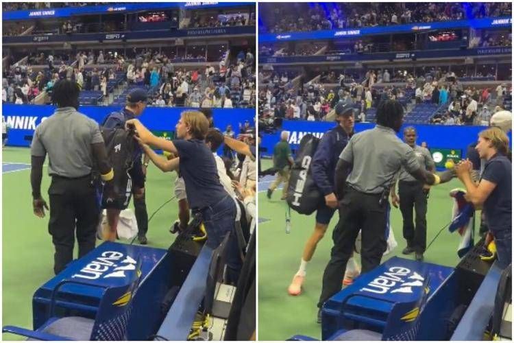 Prova a rubare dal borsone di Sinner, Jannik lo fulmina con lo sguardo