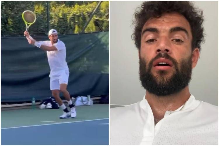 Berrettini, ritorno in campo vicino? Matteo si allena con... una nuova barba