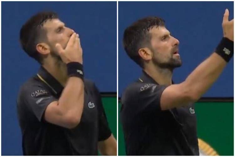 Djokovic, show agli Us Open: pubblico fischia, lui vince il set e manda... baci