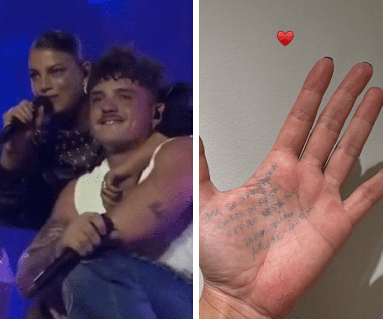 Emma a sorpresa sul palco con Olly, ma dimentica il testo: il 'trucco' è virale