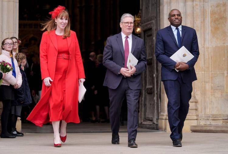 Angela Rayner, Keir Starmer e David Lammy - Ipa