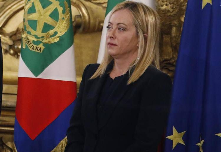Giorgia Meloni il giorno del giuramento - (Ipa)