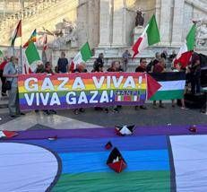 Manifestazione in Campidoglio a sostegno di Global Sumud Flotilla