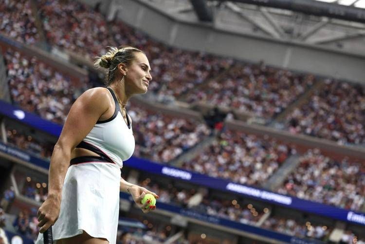 Aryna Sabalenka durante la finale degli Us Open - Afp