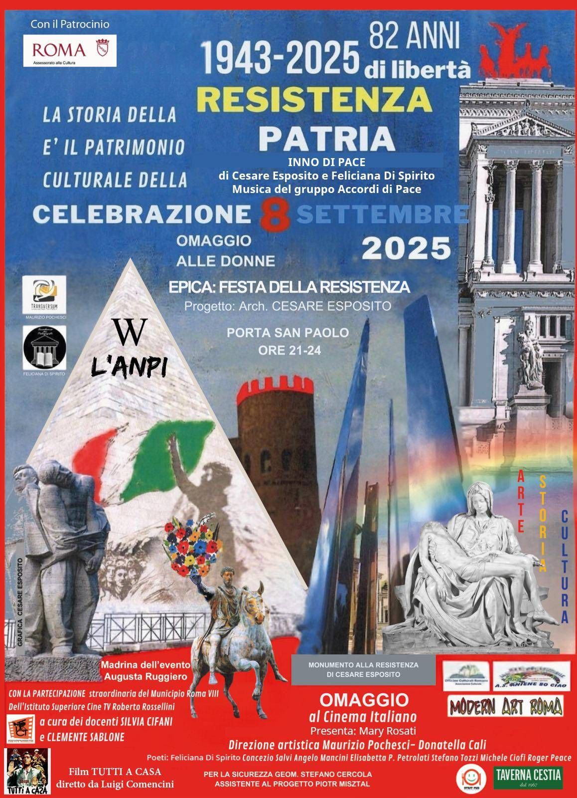 8 settembre, a Roma ‘Tutti a casa’ di Comencini proiettato sulla Piramide 8 settembre, a Roma ‘Tutti a casa’ di Comencini proiettato sulla Piramide