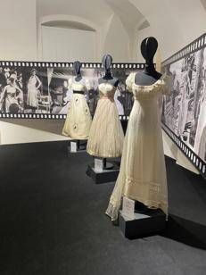 Un'immagine della mostra 'Fotogrammi di  moda italiana', a cura di Stefano Dominella, allestita nei saloni dell'ambasciata italiana a Copenaghen