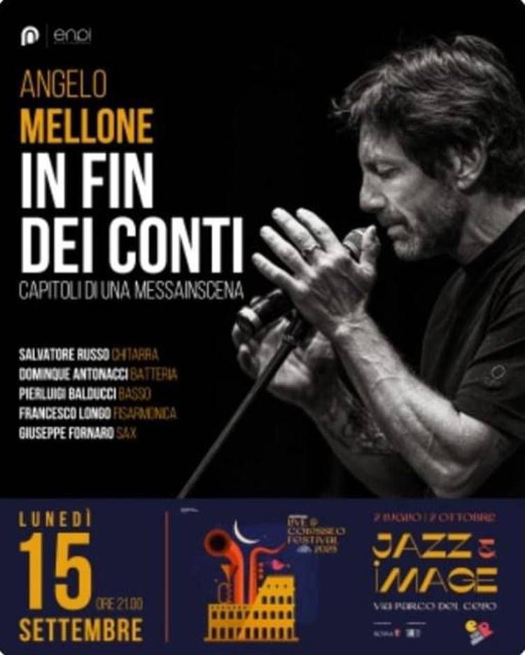 Angelo Mellone canta il suo swing sul palco del Celio
