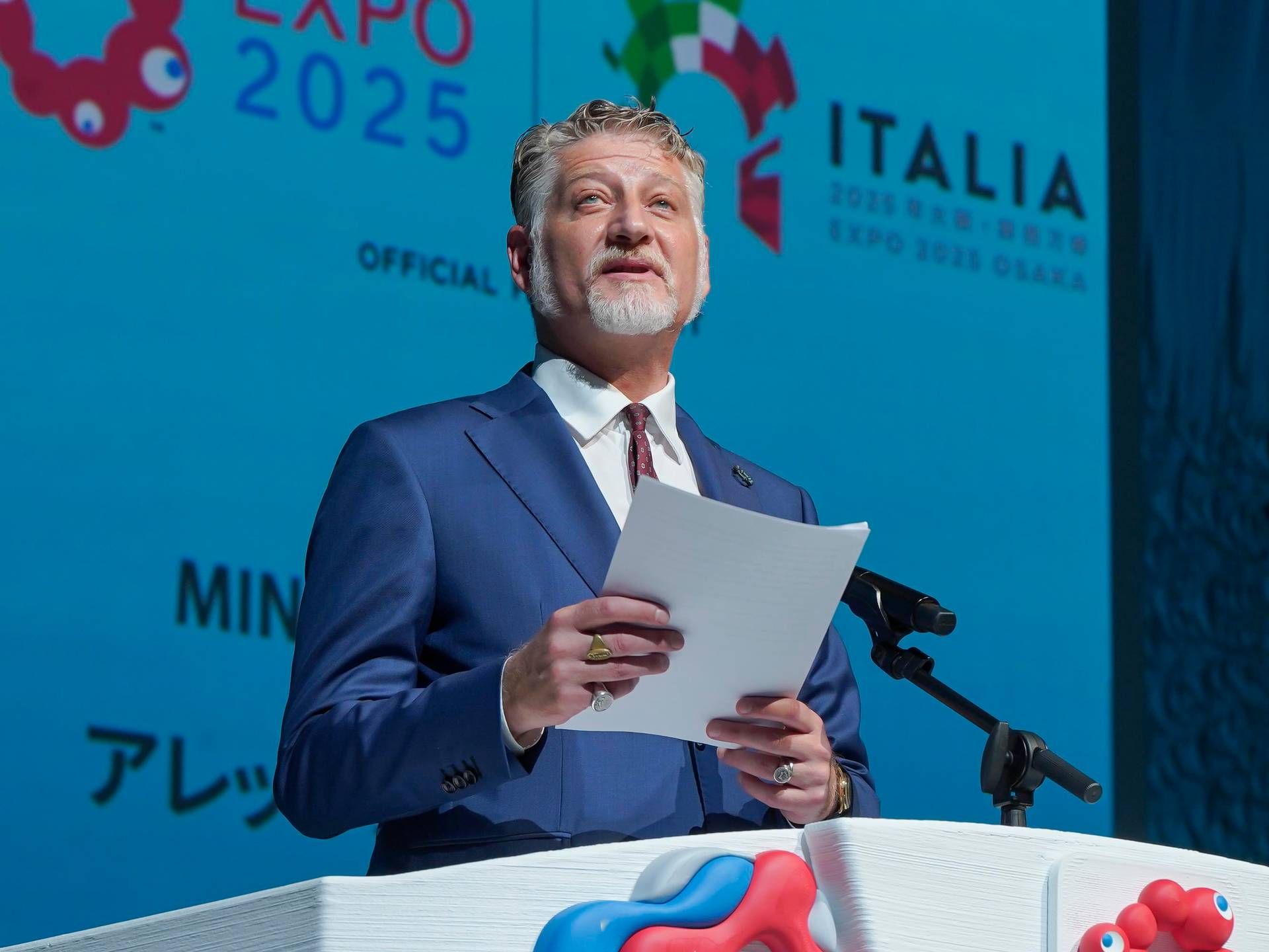 Il Ministro della Cultura Alessandro Giuli all’Italy National Day di Expo Osaka 2025 